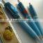 Hot sale promotional advertising plastic 0.5mm clip gel ink pen