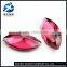 Synthetic rose red 10x20mm glass stones for jewelry , crystal glass stone, loose glass stone