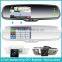 4.3 inch car interior rear view mirror gps navigator built-in with backup camera display with OEM bracket and bluetooth