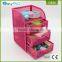 EasyPag top quality 3 color metal mesh office school desk organizer with drawer