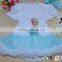 2016 New Summer Girl White Gauze Skirt Frozen Elsa Girls Dress Shirt Skirt Kids Clothes