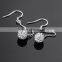 8-10mm Shambhala ball earring!!!Fashion jewelry shamballa pendant earring silver earring inlaid cubic zirconia