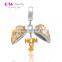 S163 Globalwin Wholesale Fashion Jewelry Open 925 Silver Heart Pendant Gold
