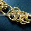 20cm raw brass faceted circle round oval link fashion DIY bracelet supplies 1900077