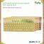 wholesale  mini ultra-thin bluetooth wireless computer keyboard in bamboo color