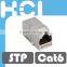 RJ45 Cat6 180 Degree Shielded STP Straight Keystone Coupler