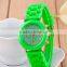 New Fashion Designer Geneva Ladies sports brand silicone watch jelly watch 17 colors quartz watch for women relojes mujer