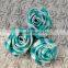 Yiwu Kapu direct satin silk rose flowers artificial ribbon accessory flower high quality colorful wedding holiday party supplies