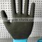 13 gauge nylon polyester softtextile nitrile coated on palm fingers construction working gloves