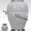 brass metal home used urns for decoration | white standing urns for cremation | cremation used urns