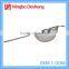 Hot sale double ears colander stainless steel metal mesh strainer with long handle