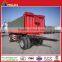 Heavy duty European type single or two axle platform full trailers mini truck transport cargo box drawbar trailer