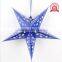 Christmas, Wedding, Halloween Event Ceiling Decorations 3D Stereo Laser Paper Stars For Shopping Mall, House, Party