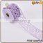 beauty purple 3d decorative polyester mesh wired ribbon