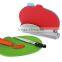 Best sell 4pcs plastic oval chopping block 8mm cutting board set with ABS stand