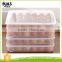 Clear plastic storage box with cover to keep eggs fresh in refrigerator