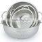 Customized Coluor 6pcs in a Set Stainless Steel 201 Vegetable Colander