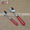 Pink color handle fashion hard plastic cutlery set wholesale in china