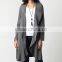 Bulk Wholesale Ladies Women Fashion Long Sleeve Charcoal Drape Cardigan Sweatshirts