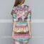 Floral chiffon style /asymmetric dress / elegant women casual clothes