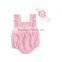 Wholesale Fashion Newborn Baby Girls Pink lace Romper Infant Bodysuits Adorable lace kids Rompers