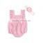 Wholesale Fashion Newborn Baby Girls Pink Lace Romper Infant Bodysuits Adorable Lace Kids Rompers