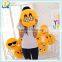 hot sale plush stuffed toy yellow emoji pillow