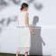 Maxnegio fashion plus size white long maxi casual dress
