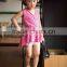 COOL KID ZONE 2016 summer children girl print V neck chiffon short sleeveless dresses design girl dress