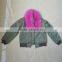 Myfur Customized Polyester MA1 Bomber Jacket with Detachable Dyed Raccoon Fur Collar for Women