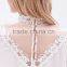 Good looking woman blouse white lace chiffon 3/4 blouse