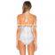 2017 high neck one piece swimsuit women swimwear mesh insert
