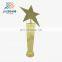 Custom design 24k gold plating star shape metal poker trophy