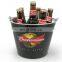 Wholesale metal tinplate beer ice bucket with handle