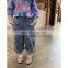 6041 High Quality Kids Loose Pants Baby Girl Blue Fashion Cotton Jeans Trouser