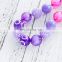 Girl Purple necklace bracelet Set Kids Boutique Beauty Charms Necklace 2pcs Set