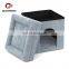 RTS Modern fashionable Soft Fabric ottoman foldable dog house ottoman Seat footstool pet house bed
