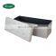 Reatai  low prize black PVC fabric storage ottoman bench for living room 1m long bench
