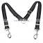 Double-headed luminous double big dog nylon leash for two dogs
