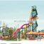 Most popular big fiberglass slide+mini water spray park