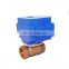 BSP dn15 dn20 brass standard port mini motor nc electric automatic ball valve  for washing machine drain pump