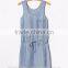 Wholesale Lady Sleeveless Round Neckline Tencel Denim Tank Dress/Plus Size Casual Dresses For Fat Women