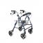 Wholesale Aluminum Lightweight Portable Walking Aid Rollator Walker with Seat and Footrest