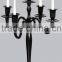 Black Nickel Plated Centerpiece Wedding Candelabra Candlestick For Parties Decor
