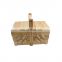 Nice quality folding wooden sewing box with handle