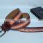 Fashion man claret col snake pu belt