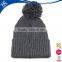 Pom Pom Beanie Hats Wholesale, Custom Knit Acrylic Beanie