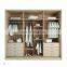 Customized free standing bedroom furniture white wardrobe