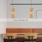 HUAYI China Supplier Simple Style Decoration 5W Indoor Handmade Bamboo Hanging LED Pendant Lamp