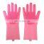 Cleaning Brush Scrubber Gloves Dish Washing Gloves 2022 New Heat-resistant Design Silicone Kitchen Cleaning Laundry Household